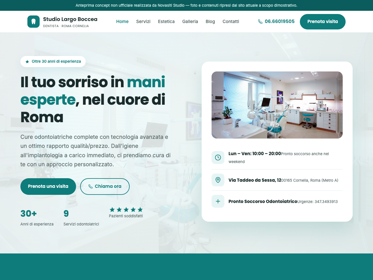 Anteprima Novasiti — Studio dentistico · Roma